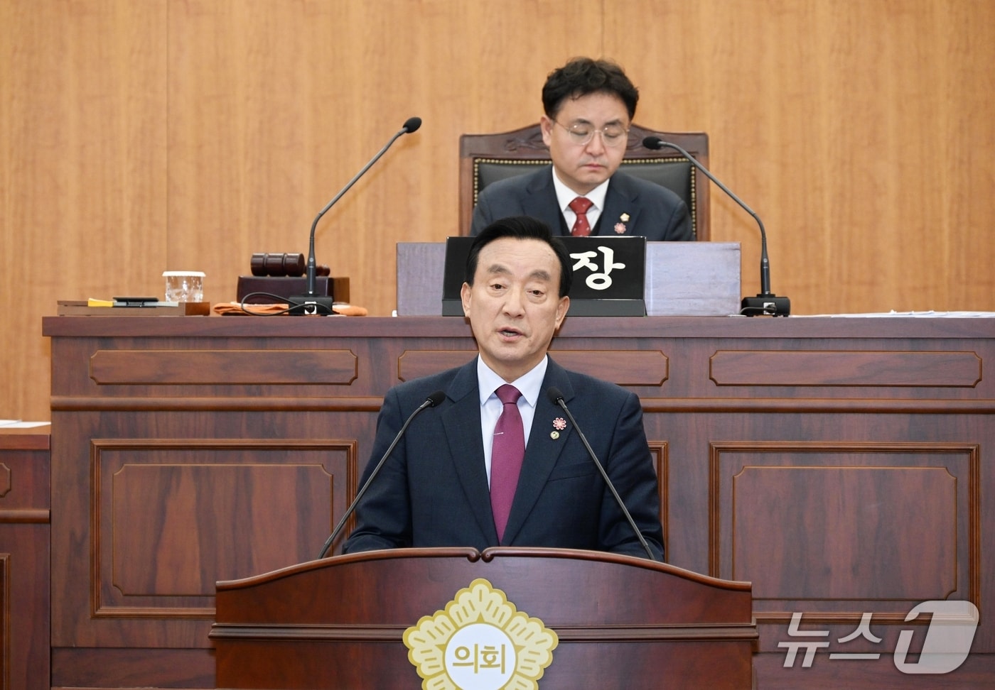 11일 울산 북구의회 본회의장에서 제228회 제2차 정례회 제2차 본회의가 열려 박천동 북구청장이 기조연설을 하고 있다.(울산 북구 제공. 재판매 및 DB금지)/뉴스1