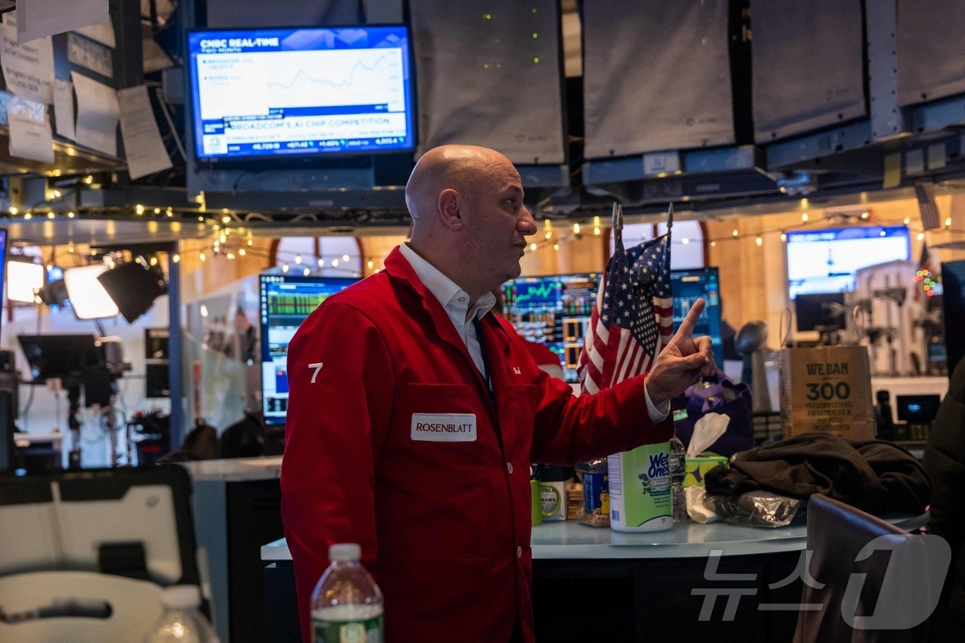 미증시의 한 트레이더. ⓒ AFP=뉴스1