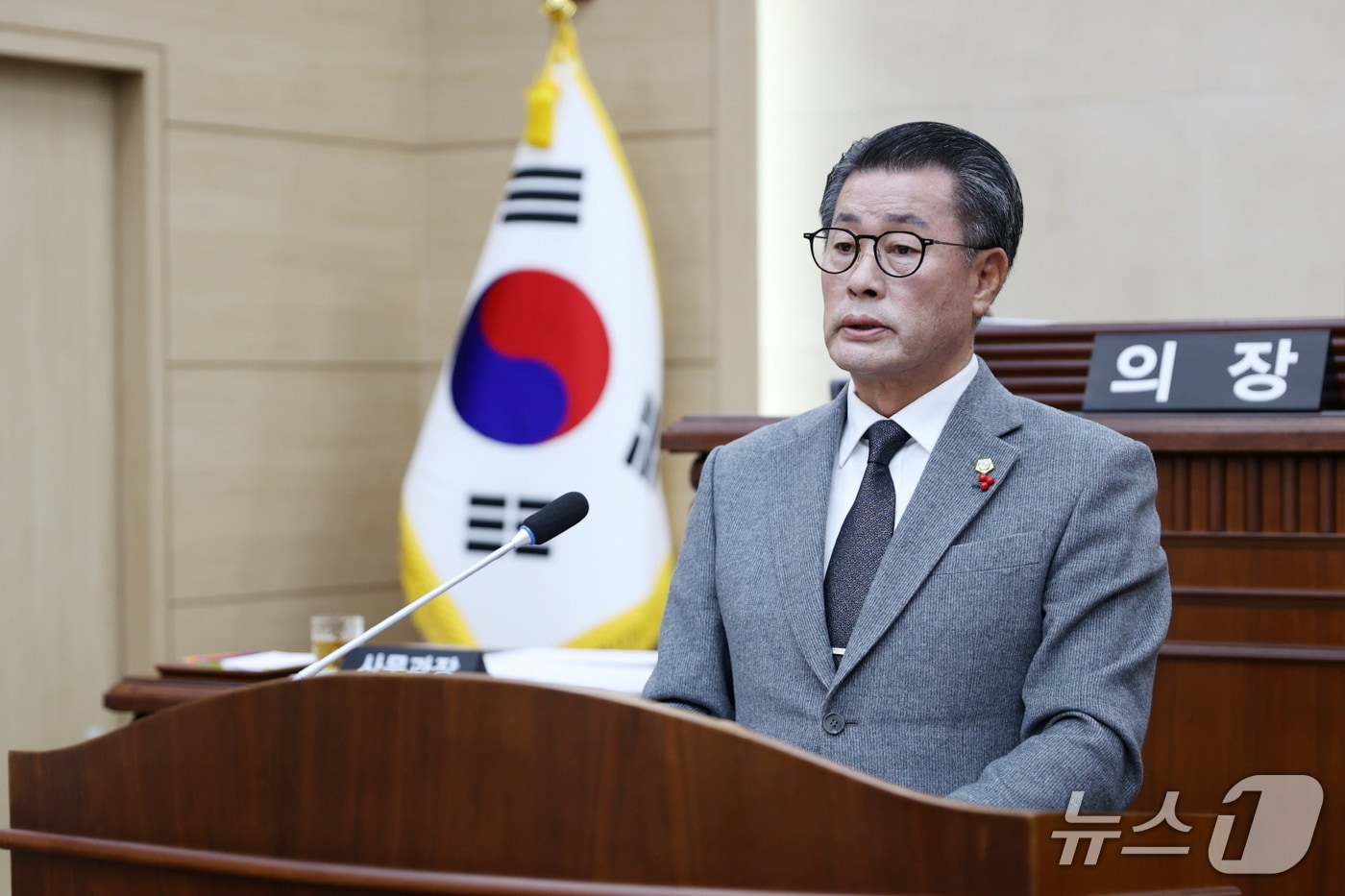 충남 계룡시의회 이용권 의원이 두마면 관광 허브와 계룡역 환승센터 조성사업의 원활한 추진을 촉구했다.(계룡시의회 제공.재판매 및 DB금지)/뉴스1