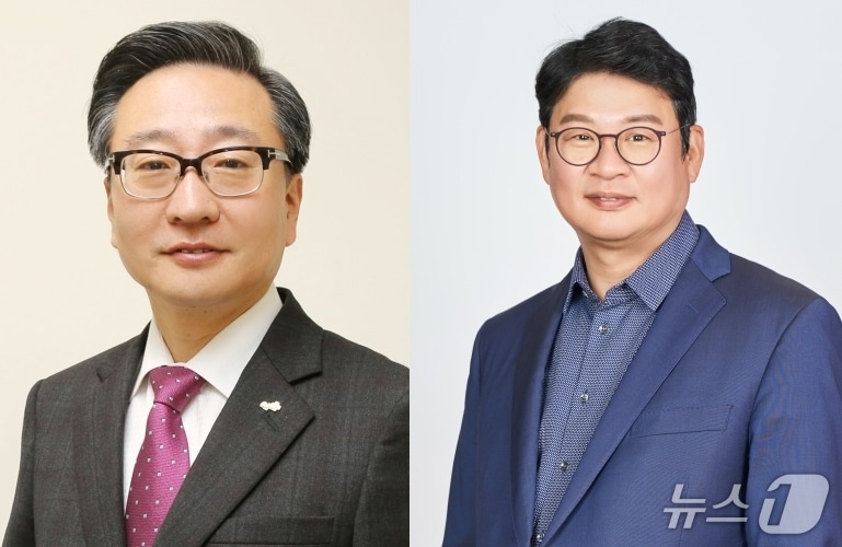 대한병원협회가 제정한 '제1회 미래한국의료대상'의 수상자인 권정택 중앙대학교병원장, 유인상 인봉의료재단 의료원장.(대한병원협회 제공)