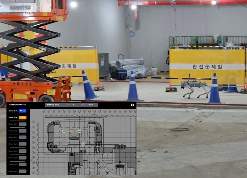 에이치오피, 롯데건설과 자율주행 로봇·드론 통합 시연 성공 - 뉴스 썸네일 이미지