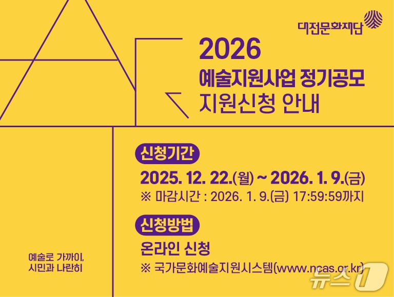 예술지원사업 정기공모 홍보물./뉴스1