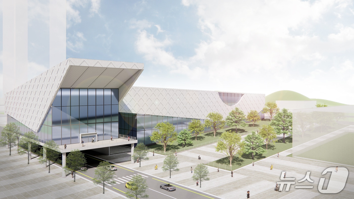 구미시 산동 확장단지에 건립될 수영장 조감도./뉴스1