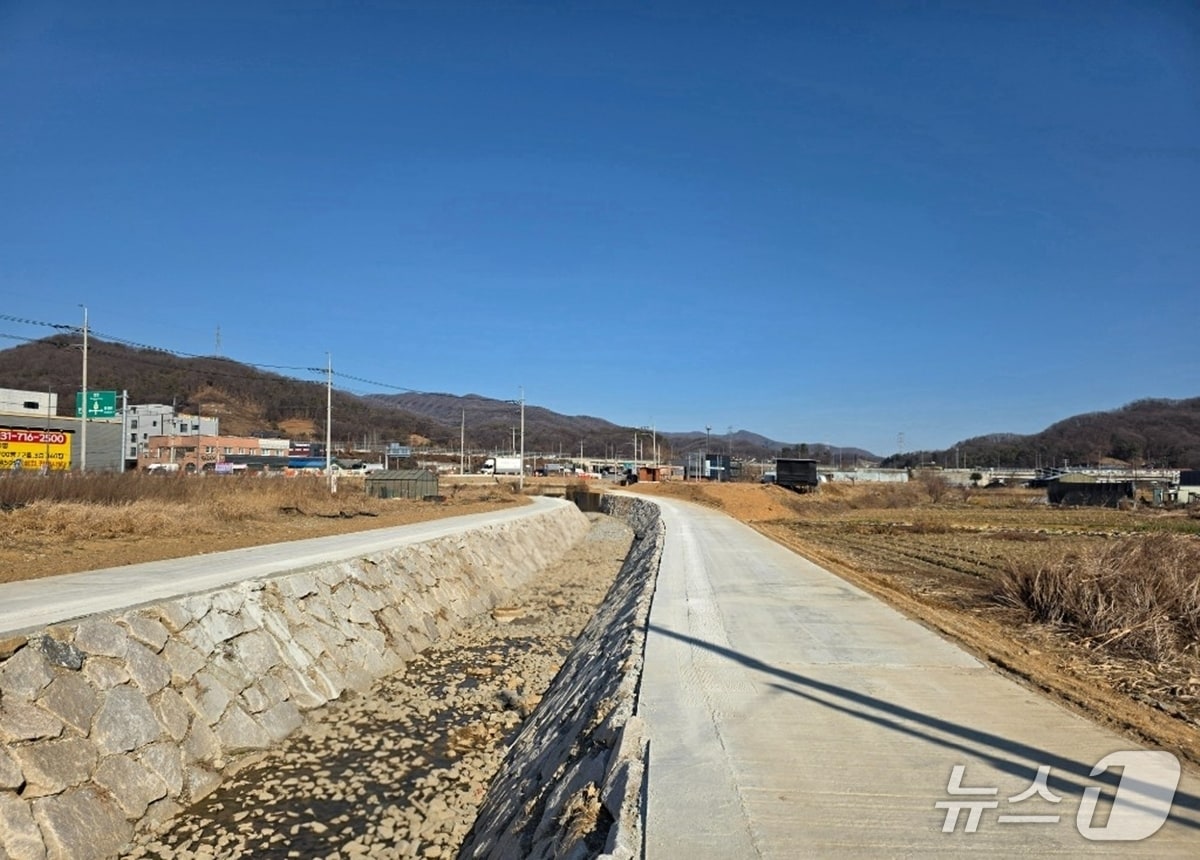 개수 사업이 완료된 하열미천 모습.(광주시제공)