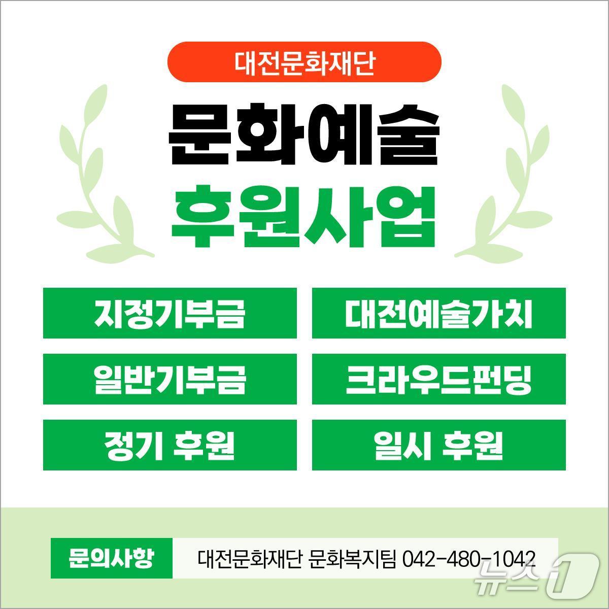 문화예술후원사업 홍보물.(대전문화재단 제공. 재판매 및 DB금지)/뉴스1