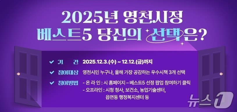 영천시, 10대 사업 시민 투표 카드 뉴스/뉴스1