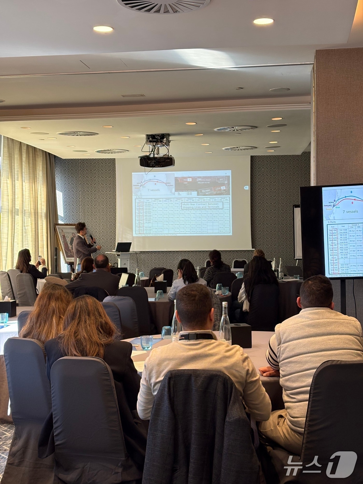 지난달 열린 'UNCTAD 아프리카 항만 역량강화 워크숍'에서 부산항만공사가 발표하는 모습 (BPA 제공. 재판매 및 DB금지)