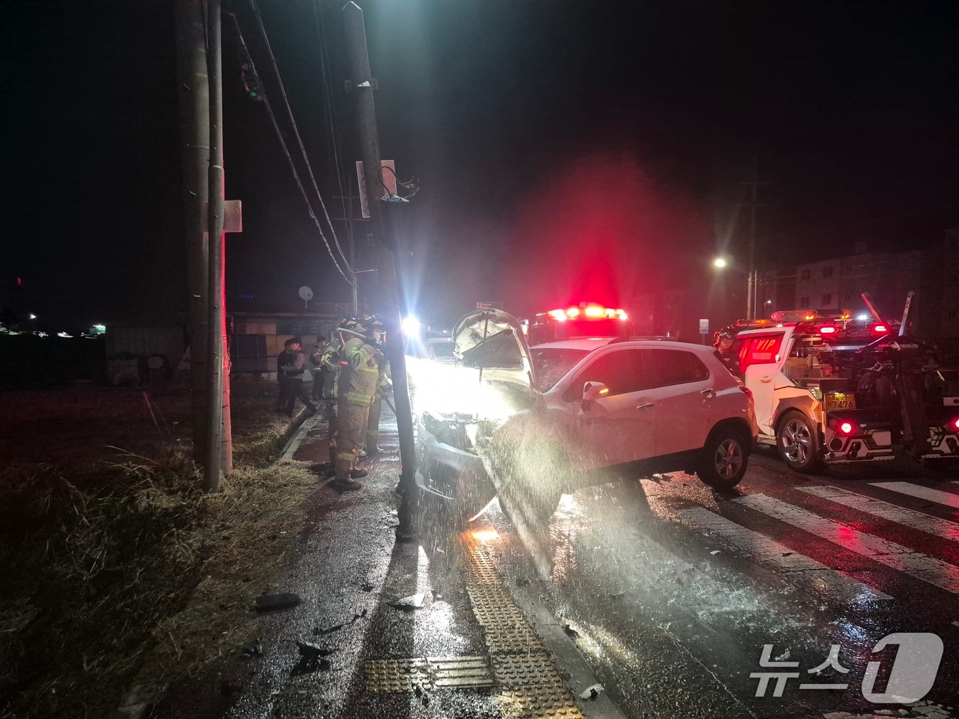  천안 서북구 성거읍 요방리 교통 사고 현장. (천안서북소방서 제공, 재판매 및 DB금지