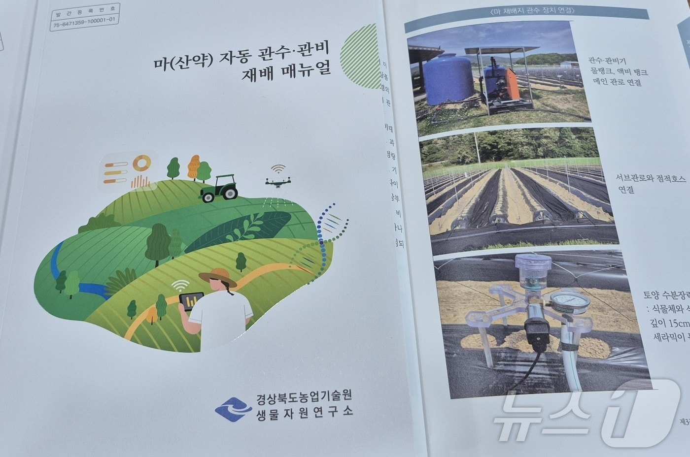경북농업기술원은 24일 노지 작물인 마(산약) 재배 안정성을 높이기 위해 ‘마 자동 관수·관비 재배 매뉴얼’을 발간했다.(경북농기원 제공. 재판매 및 DB금지) /뉴스1