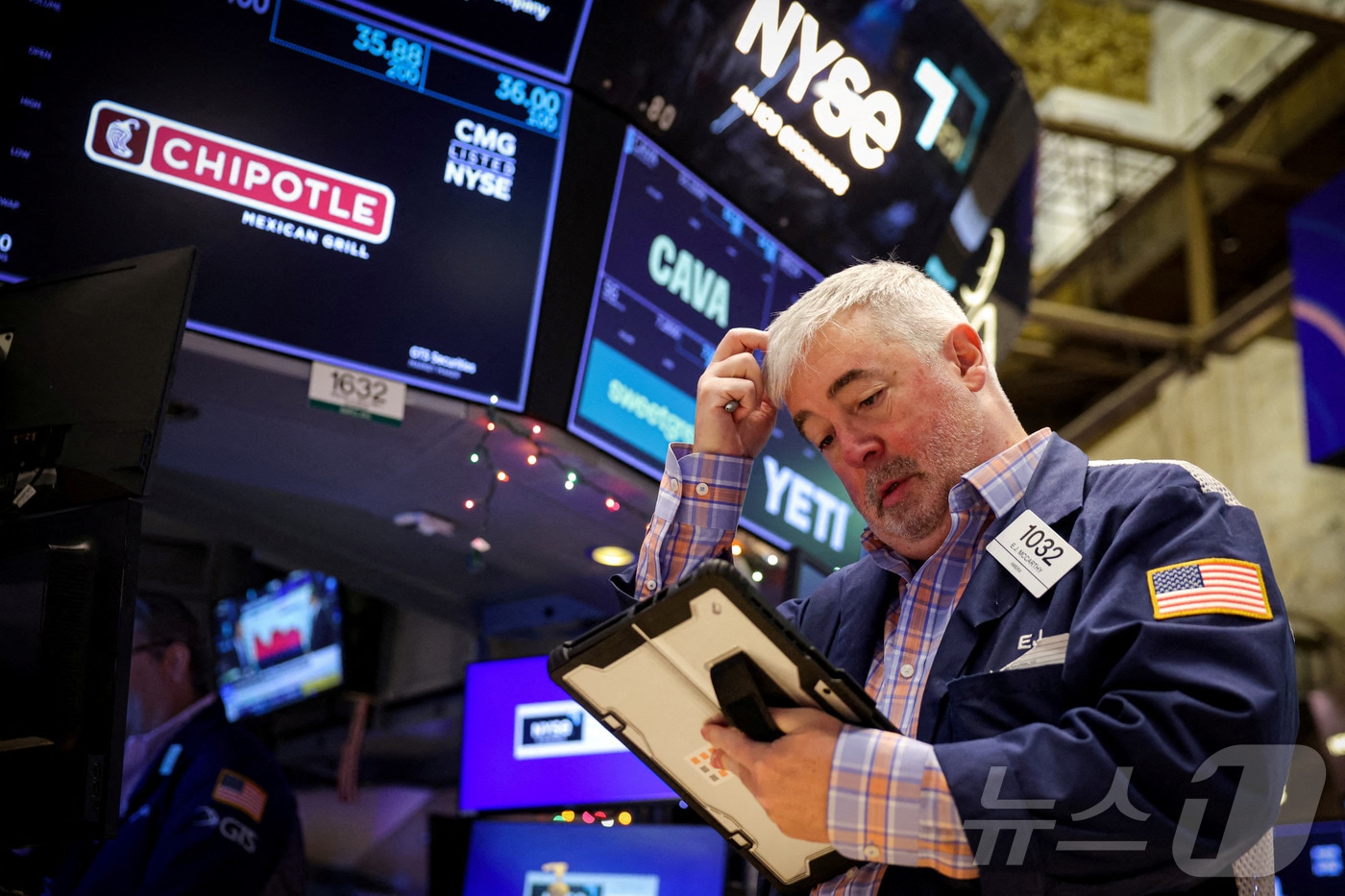 미증시의 한 트레이더. ⓒ 로이터=뉴스1