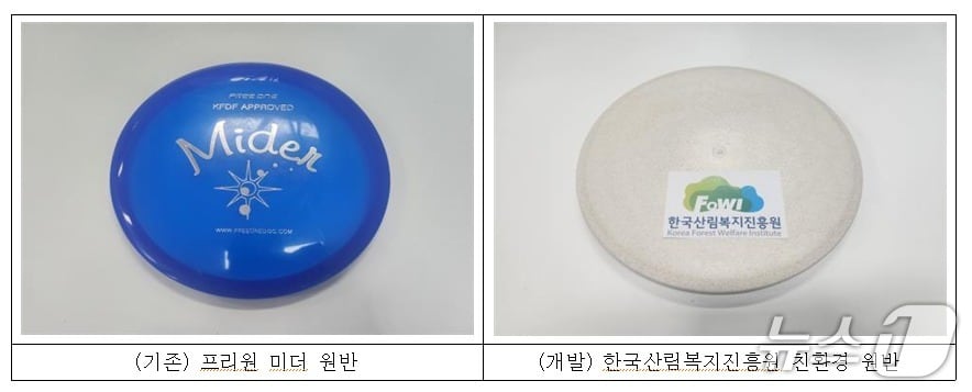 친환경 플라잉디스크 .(국립춘천숲체원 제공, 재판매 및 DB금지)