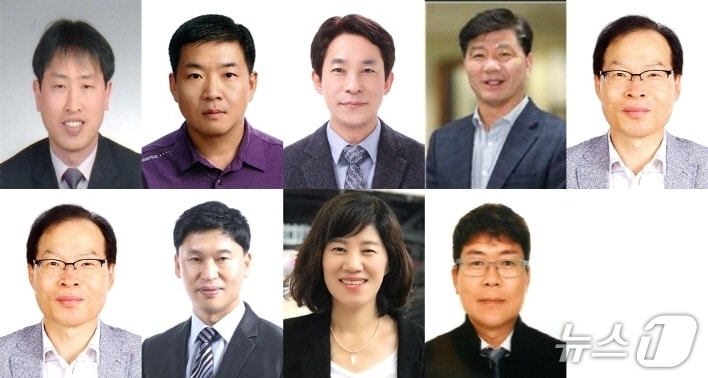 사진 위 왼쪽부터 국승철, 이영섭, 강병구, 김용삼, 이기섭 서기관. 아래 왼쪽부터 이기섭, 김칠현, 김현옥, 김인택 서기관./뉴스1