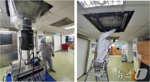 클라우스로보틱스 에어컨 고온 스팀 멸균세척 과정. (클라우스로보틱스 제공. 재판매 및 DB 금지)