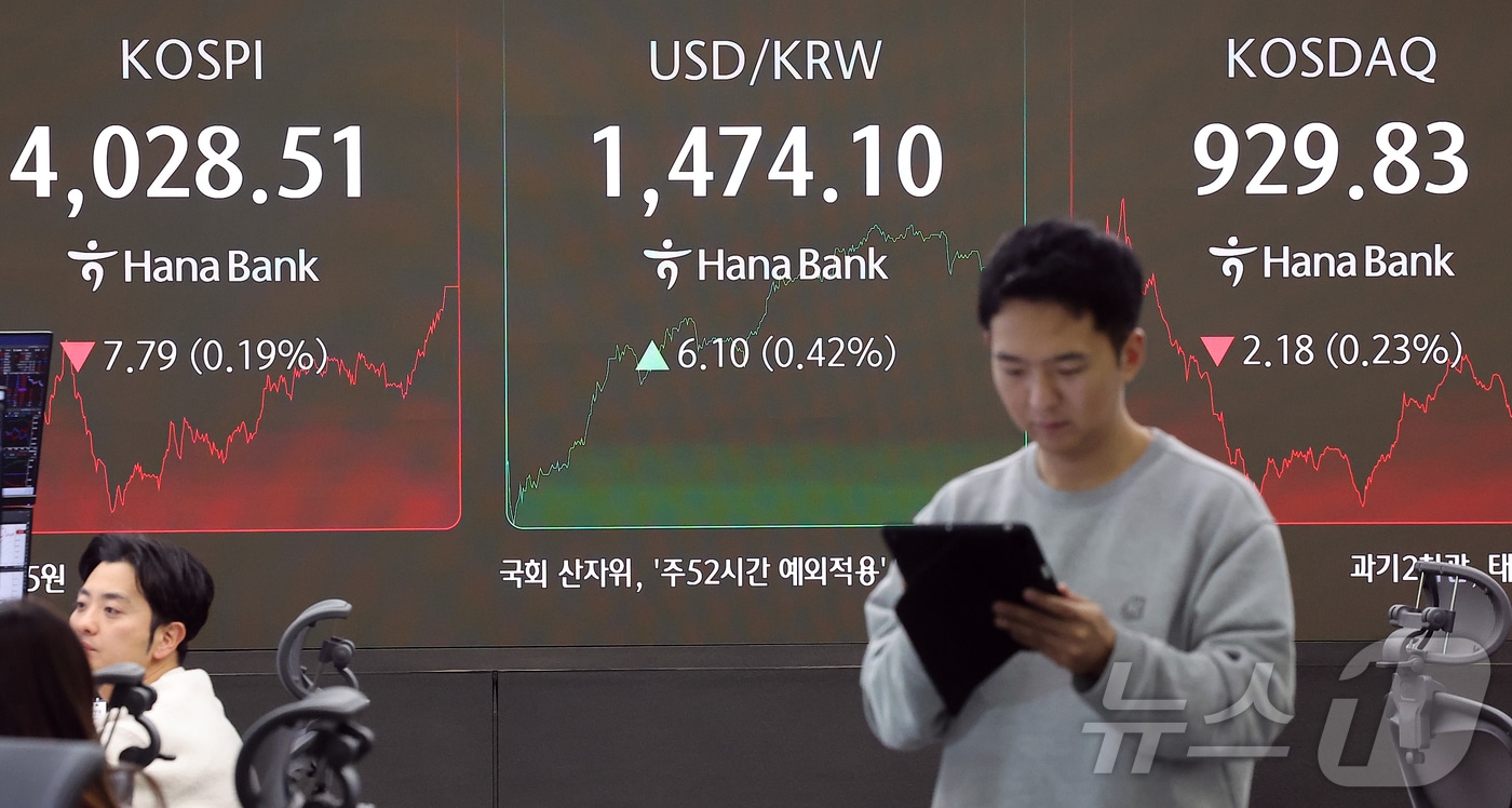 서울 중구 하나은행 딜링룸/ /뉴스1 ⓒ News1