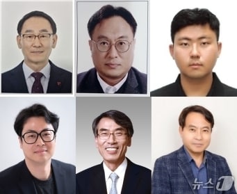 왼쪽 위쪽부터 시계방향으로 태평양금속 김찬하 대표, KEC 박강석 본부장, 일성기계공업 김도균 실장, GS구미열병합발전 이정균 대표, KH바텍 남광희 대표, 한화시스템 박진융 팀장&#40;구미상의 제공. 재판매 및 DB금지&#41;/뉴스1