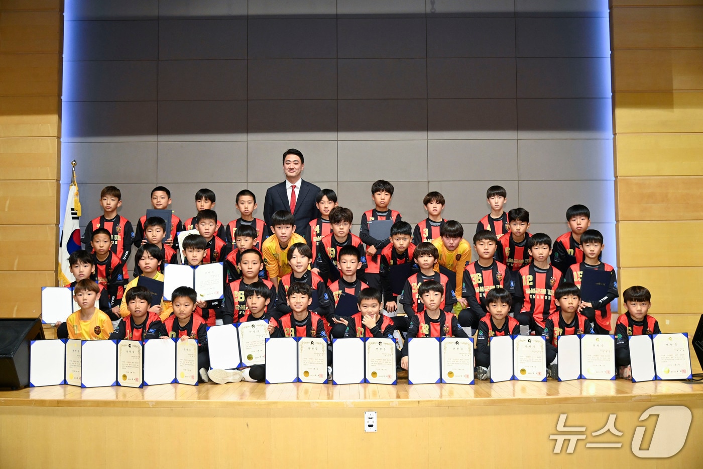 대구 달성군은 군 소속 유소년축구단 'U-12 화원'을 창단했다.(대구 달성군 제공. 재판매 및 DB금지)