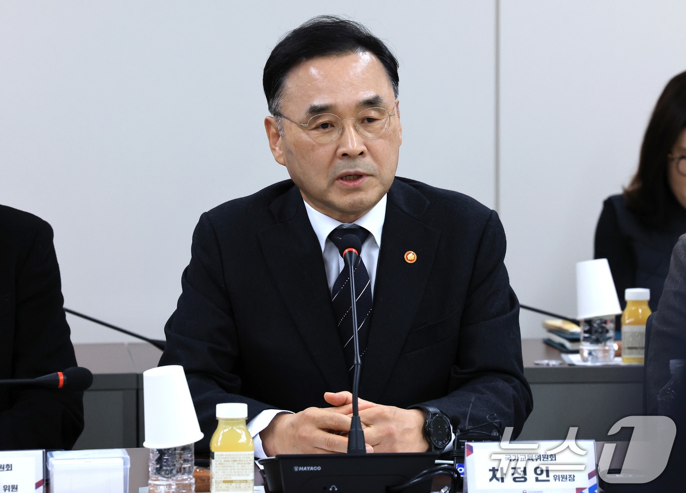 차정인 국가교육위원장이 8일 서울 종로구 정부서울청사에서 열린 국가교육위원회 인문사회 특별위원회 위촉식 및 제1차 회의에서 발언을 하고 있다. 2025.12.8/뉴스1 ⓒ News1 임세영 기자