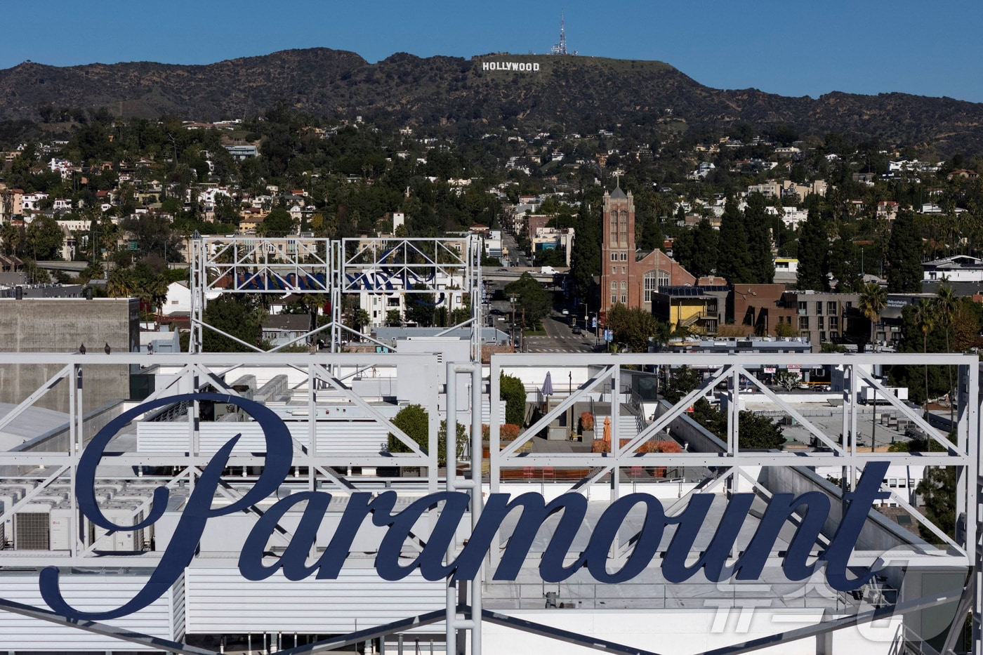 미국의 유명 영화사 파라마운트의 로고. ⓒ 로이터=뉴스1 ⓒ News1 박형기 기자