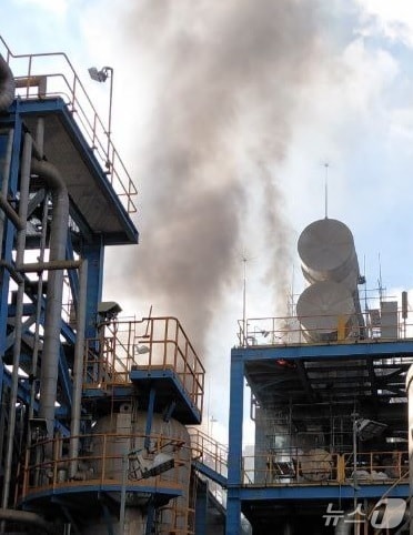 태안화력발전소 석탄가스화복합발전 플랜트 화재 현장. (독자제공, 재판매 및 DB금지) / 뉴스1