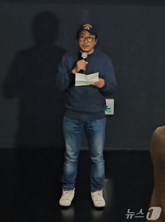 감독 겸 배우 양익준이 서울 광진구 롯데시네마 건대입구에서 열린 &#39;고백&#39; 언론배급시사회 및 무대인사에 참석했다. ⓒ 뉴스1 고승아 기자