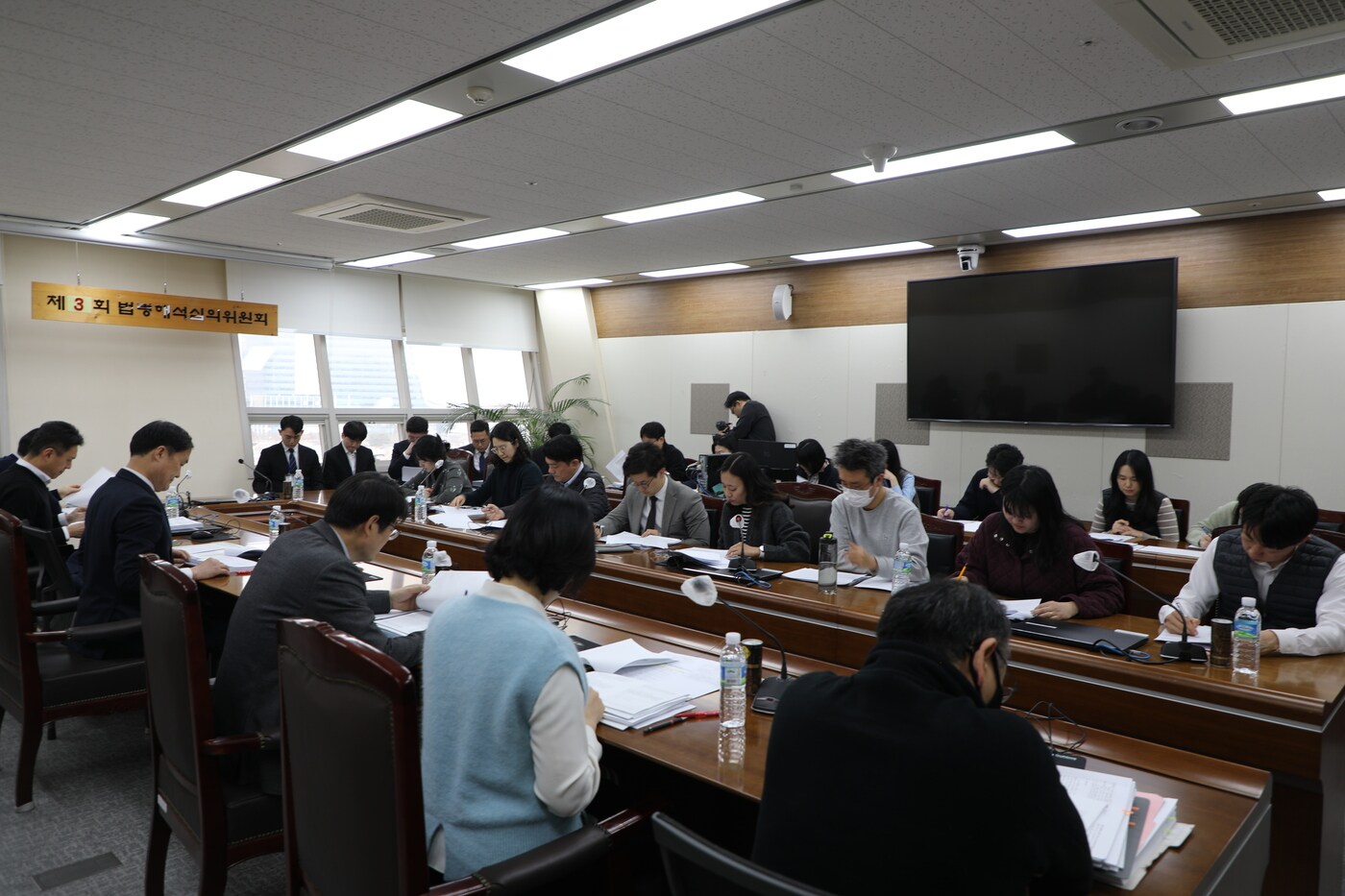 법령 해석 합동 검토회의 참관 모습.(법제처 제공)