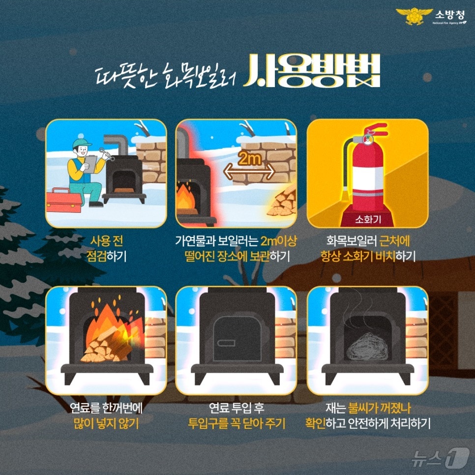 화목보일러 안전 수칙 홍보 이미지. (보령소방서 제공. 재판매 및 DB금지) /뉴스1