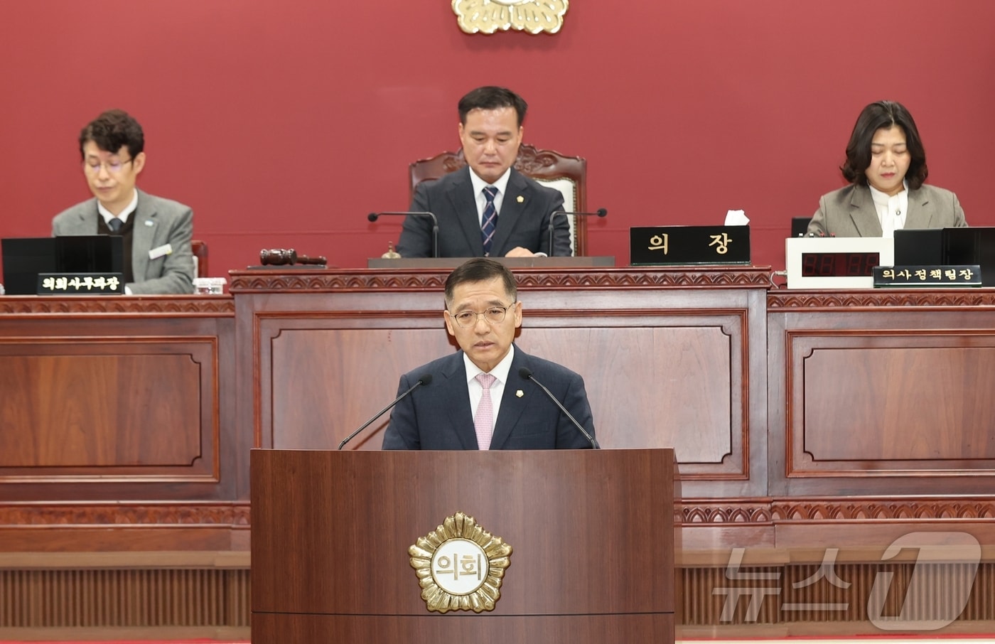  이경신 전북자치도 고창군의원이 18일 열린 제314회 임시회에서 5분 자유발언을 통해 '농어촌 버스공영제 도입'을 주장했다.(고창군의회 제공. 재판매 및 DB금지)2025.2.18/뉴스1