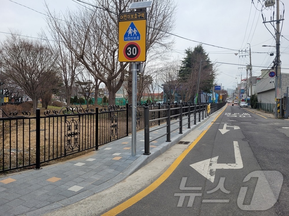 전북 군산시 동초등학교 앞 어린이보호구역&#40;전북경찰청 제공. 재판매 및 DB금지&#41;.2025.2.21/뉴스1