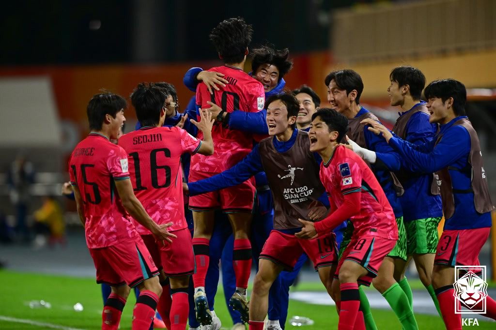 한국 U20 대표팀이 아시안컵 4강에 진출, U20 월드컵 본선 티켓을 획득했다.(대한축구협회 제공)