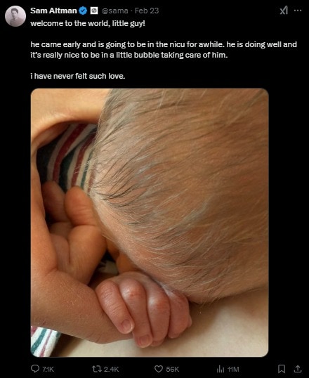 (사진 샘 올트먼 소셜미디어)