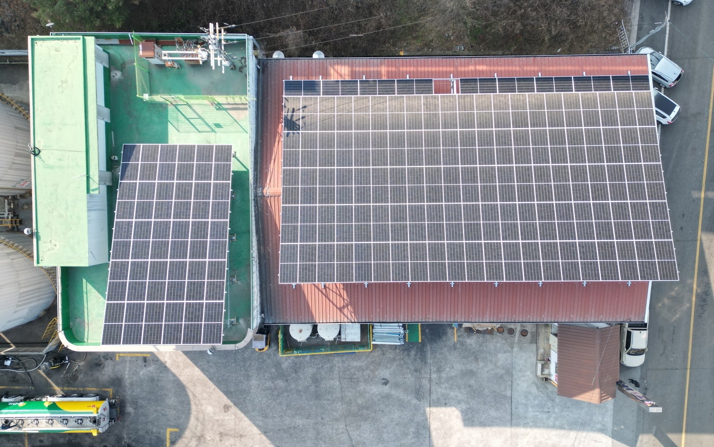 KG에코솔루션 밀양공장 태양광 발전 시설(KG그룹 제공)