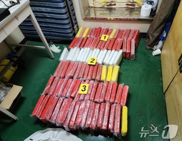 해경이 지난해 압수한 코카인(남해해경청 제공)