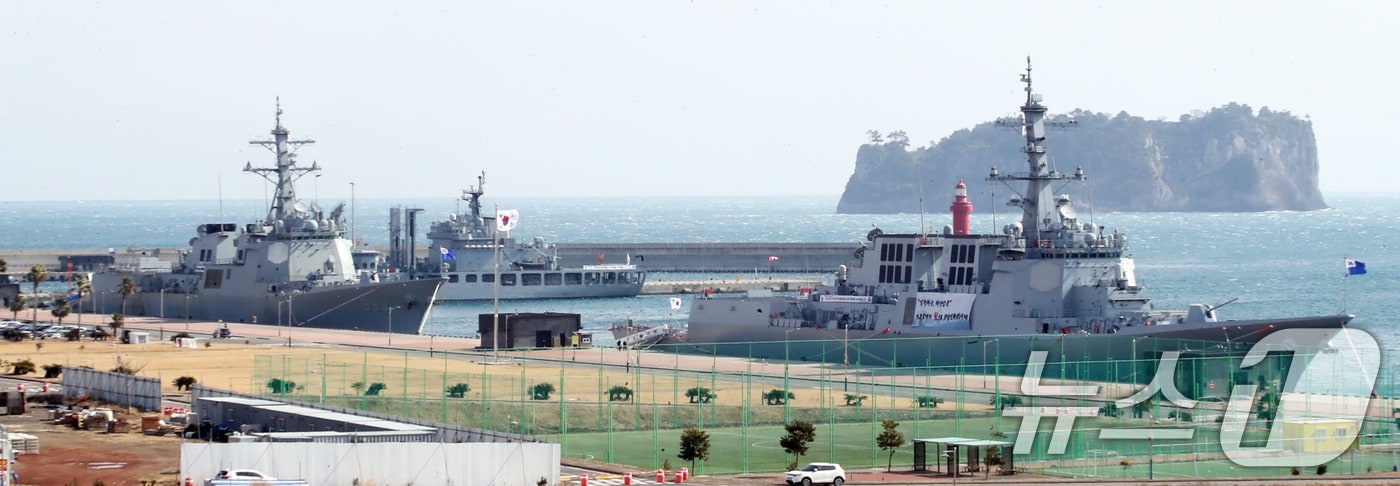 제주 서귀포시 강정동 제주해군기지. 2025.2.3/뉴스1 ⓒ News1 오현지 기자