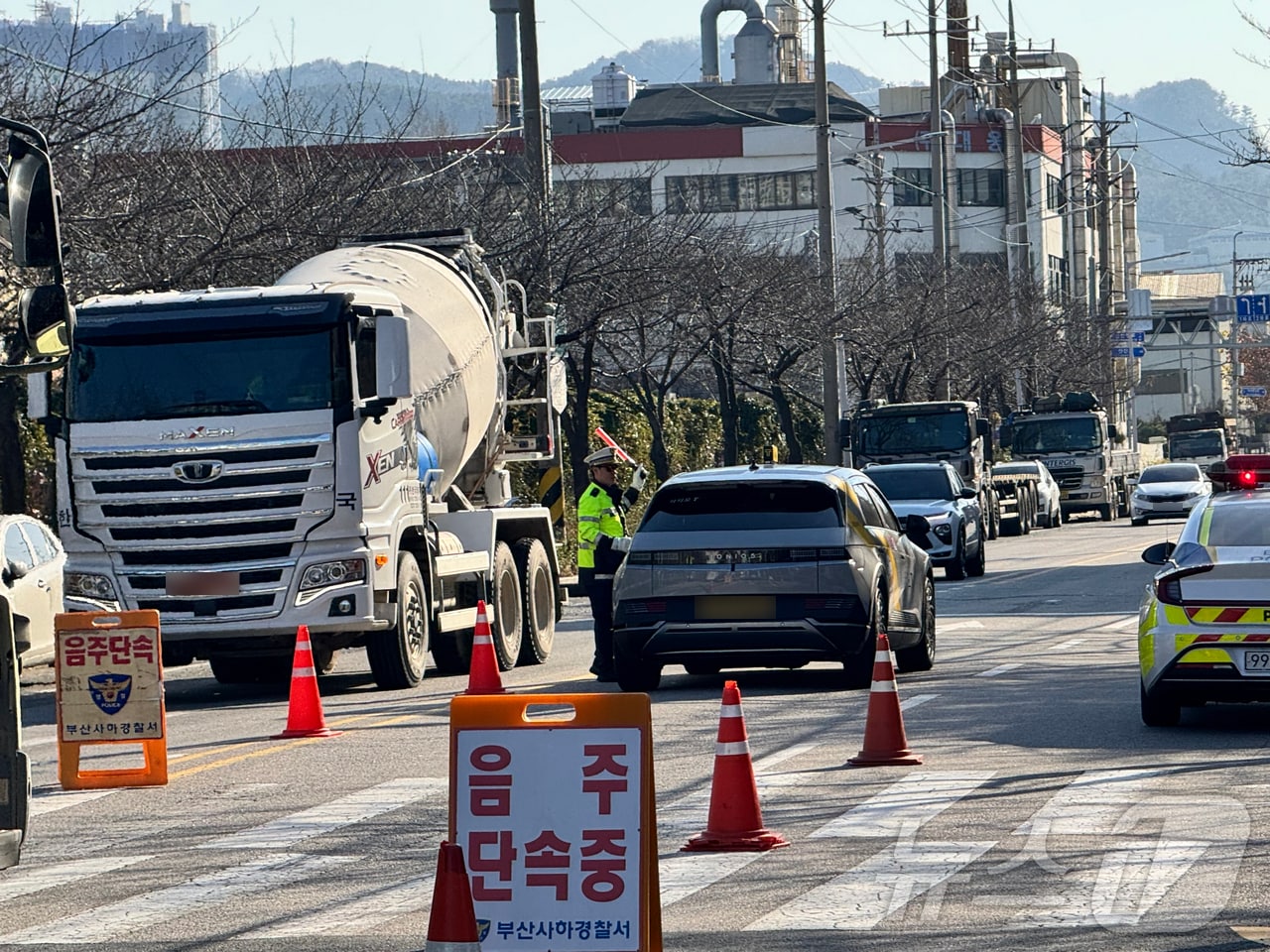 연말연시 특별 음주운전 단속 현장.(부산경찰청 제공) 