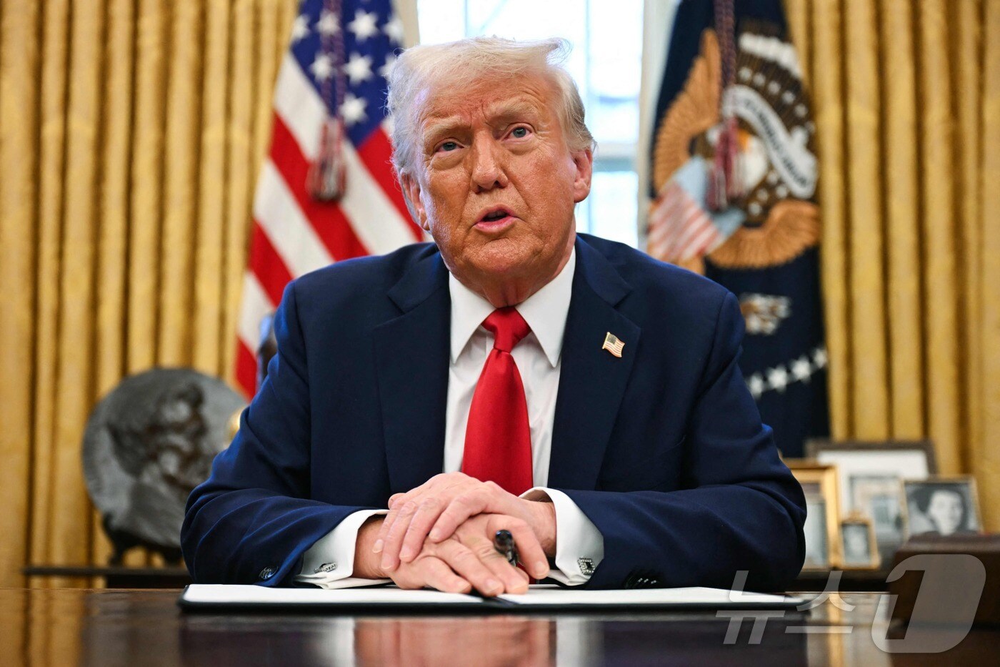 도널드 트럼프 미국 대통령 2025.02.04 ⓒ AFP=뉴스1 ⓒ News1 우동명 기자