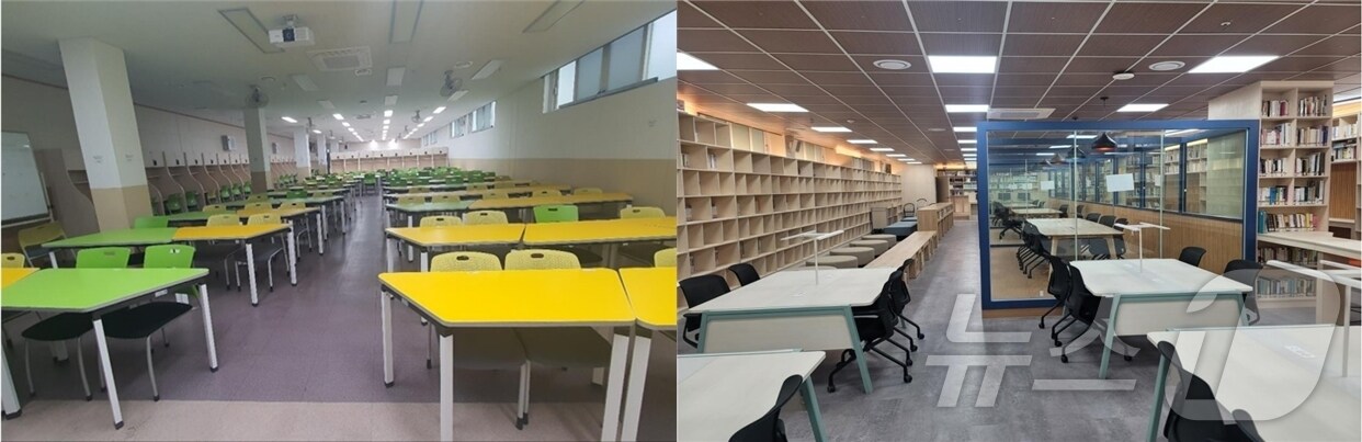 영역단위 학교 공간혁신사업을 완료한 남녕고 지하 공간.(제주도교육청 제공)