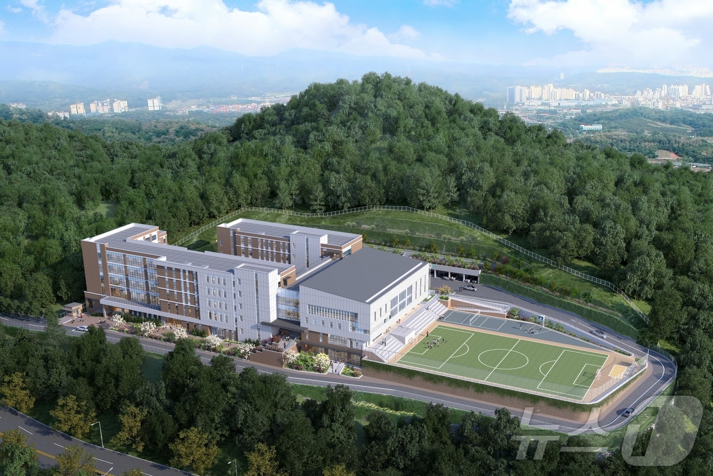 대구 달성군 다사읍 세천리에 들어서게 될 달서 중·고교 조감도. &#40;대구 달성군 제공&#41;