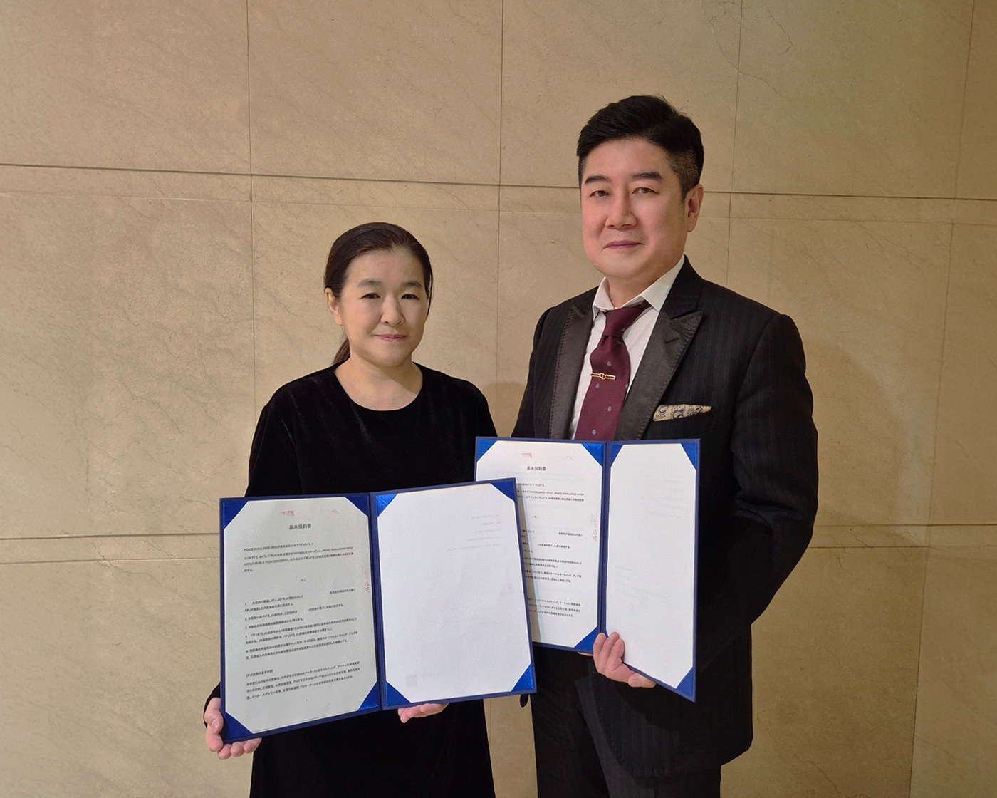 일본 FIJI대표, 피스챌린지그룹 차영철 회장(오른쪽)