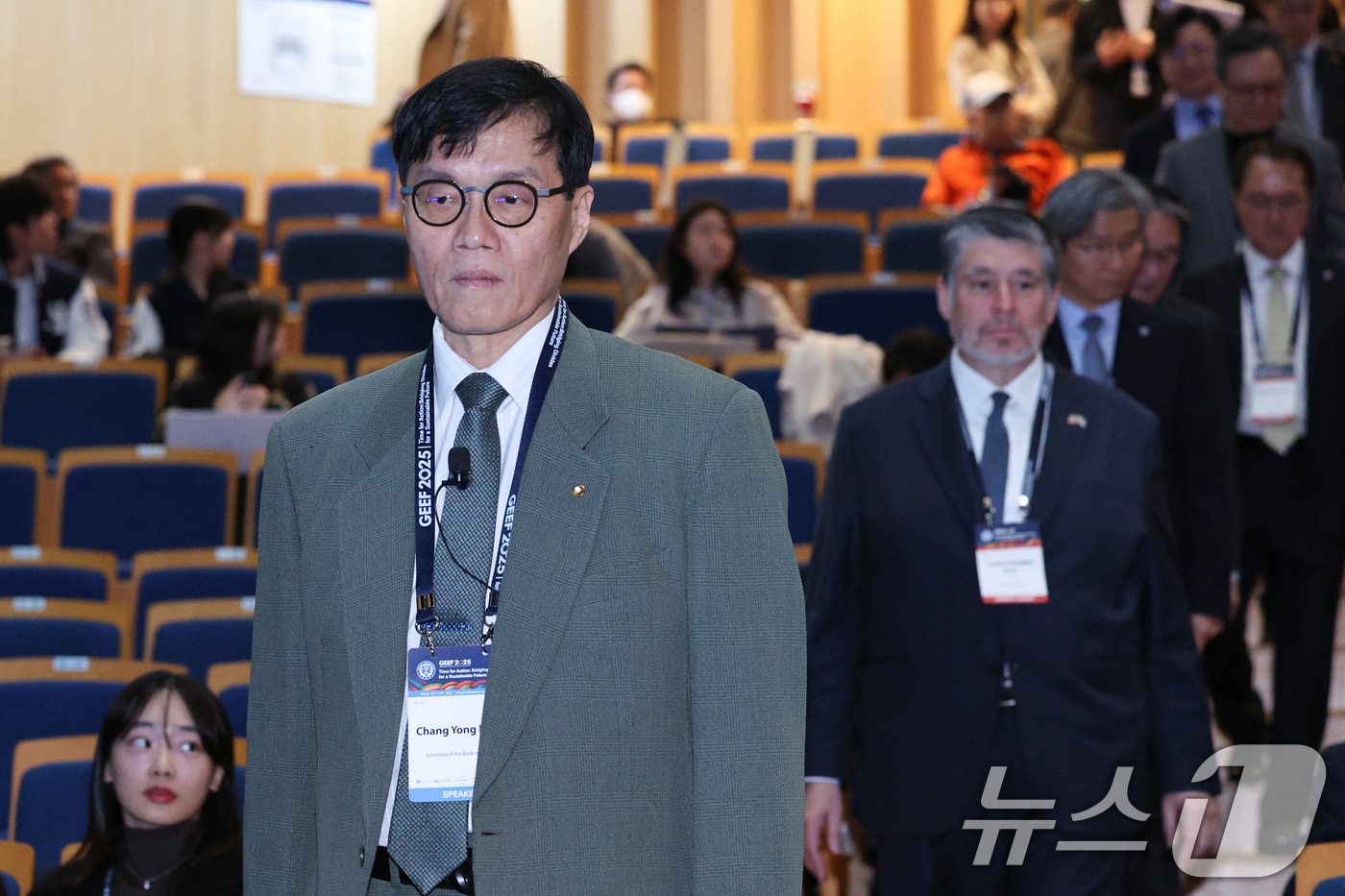 이창용 한국은행 총재 이달 14일 오전 서울 서대문구 연세대학교 100주년기념관에서 열린 글로벌지속가능발전포럼(GEEF)에 참석하고 있다. (자료사진) /뉴스1 ⓒ News1 신웅수 기자