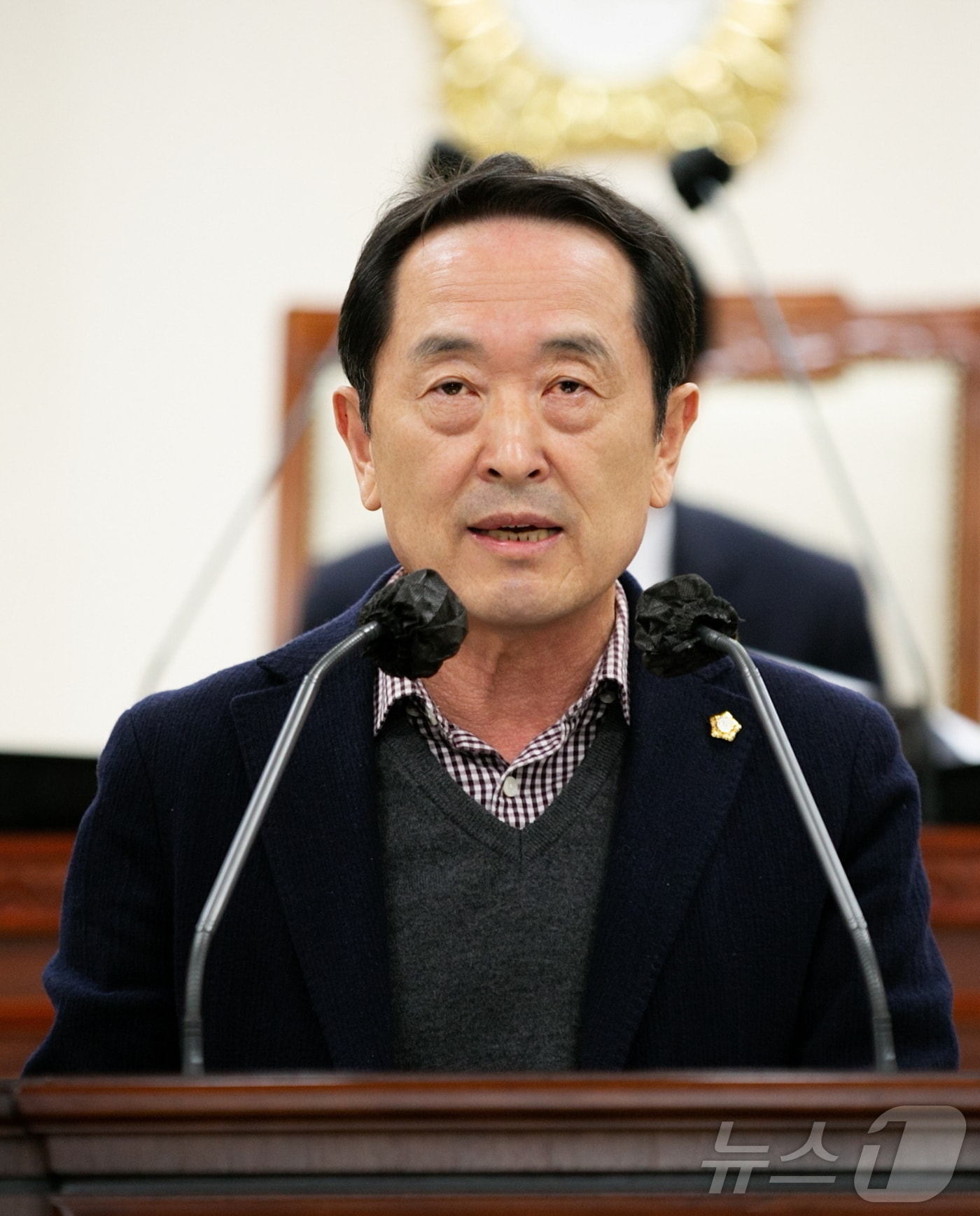 황배연 김제시의회 의원이 17일 열린 제287회 임시회 1차 본회의서 5분 자유발언을 하고 있다.(김제의회제공. 재판매 및 DB금지)