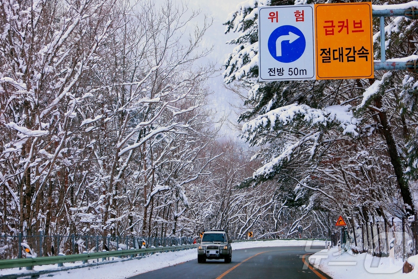 18일 강원 인제군 북면 한계령에 이틀 연속 내린 눈이 설경을 이루고 있다.(인제군 제공. 재판매 및 DB금지) 2025.3.18/뉴스1 ⓒ News1 이종재 기자