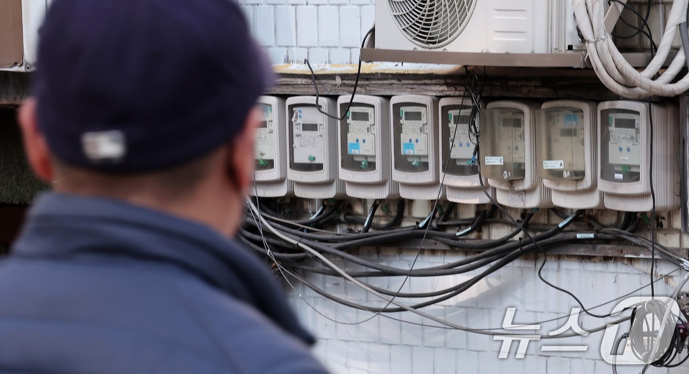 서울 시내 상가밀집지역에 설치된 전기 계량기의 모습. 2025.3.20/뉴스1 ⓒ News1 김성진 기자