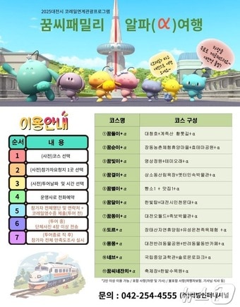 코레일 연계 대전 관광 프로그램 안내문.&#40;대전시 제공.재판매 및 DB금지&#41; /뉴스1 