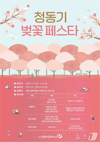 진주청동기문화박물관 ‘청동기 벚꽃 페스타’ 안내문.