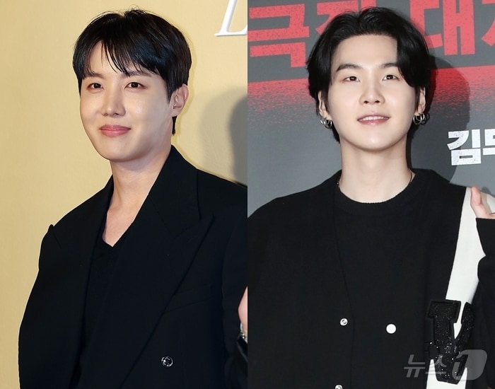 방탄소년단 제이홉(왼쪽)과 슈가 ⓒ 뉴스1