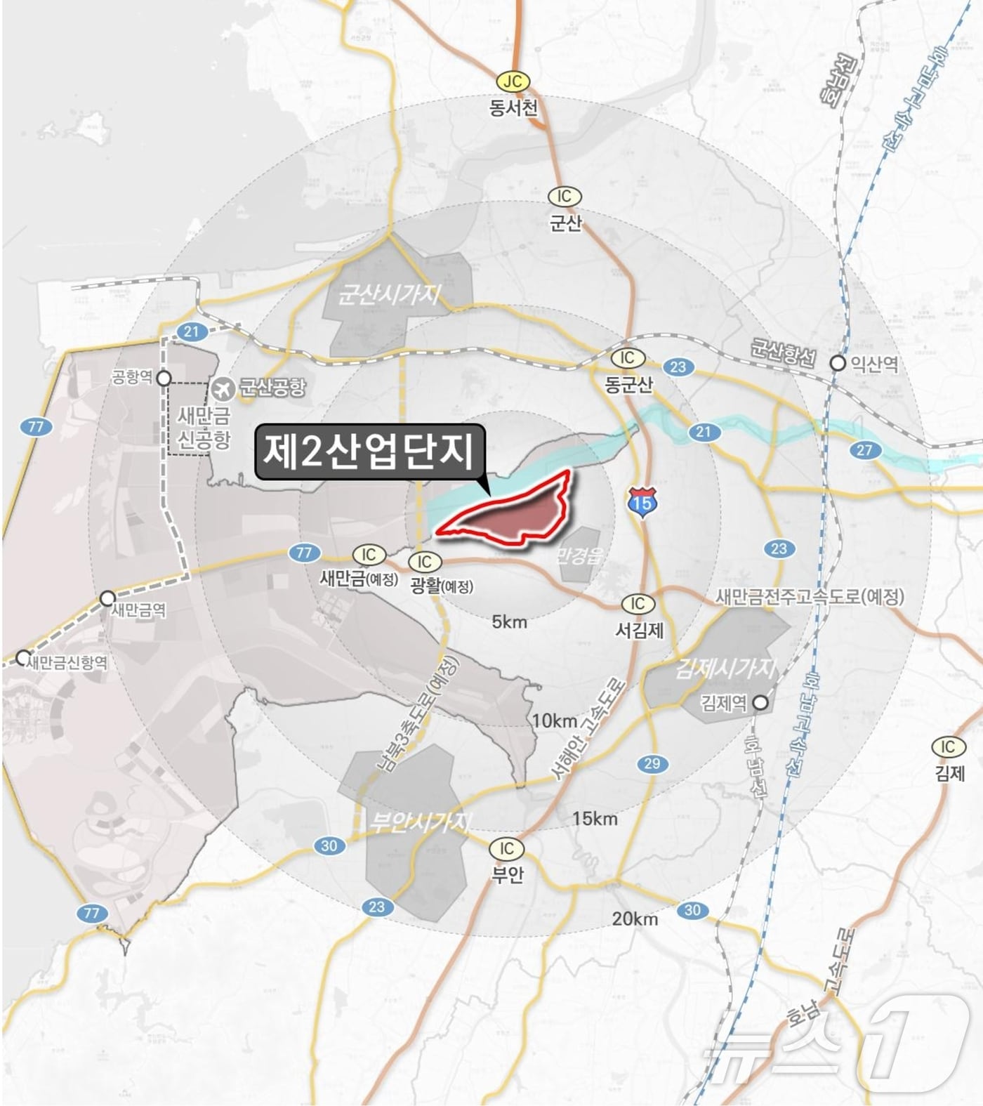 새만금 제2산업단지 위치도.(새만금개발공사 제공. 재판매 및 DB금지)