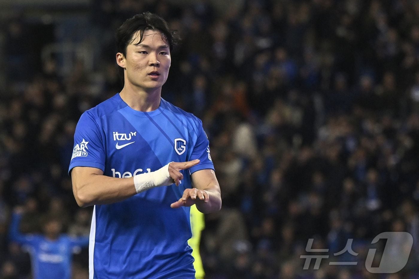 벨기에 헹크의 오현규.  ⓒ AFP=뉴스1