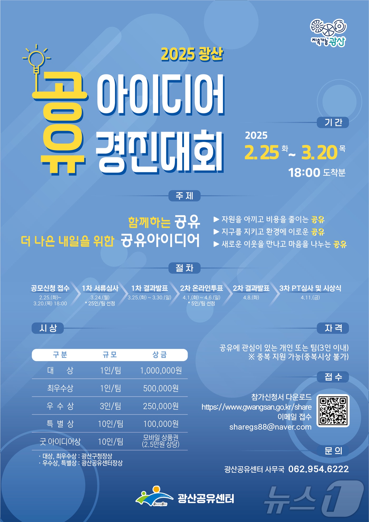 광산 공유아이디어 경진대회 포스터. (광주 광산구 제공. 재판매 및 DB금지)/뉴스1