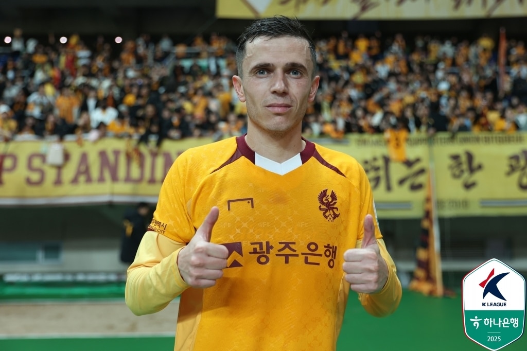 광주FC의 아사니(한국프로축구연맹 제공)
