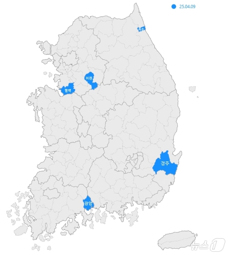제98차 전국 미분양 관리지역 선정 현황.(HUG 제공. 재판매 및 DB 금지)